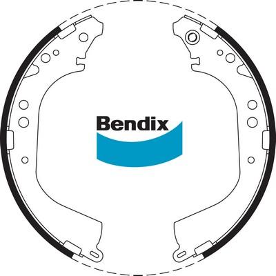 Bendix-AU BS1668 - Комплект тормозных колодок, барабанные abcparts.ee