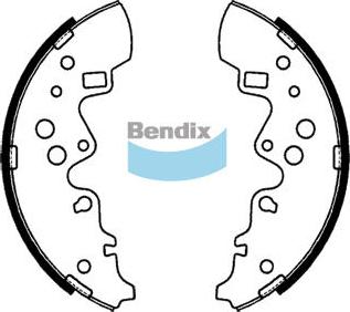 Bendix-AU BS1784 - Комплект тормозных колодок, барабанные abcparts.ee