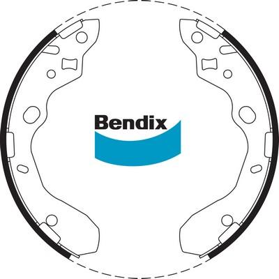 Bendix-AU BS1771 - Комплект тормозных колодок, барабанные abcparts.ee
