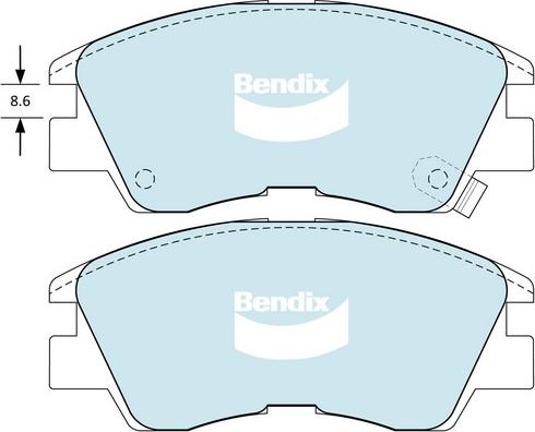 Bendix-AU DB1113 -4WD - Тормозные колодки, дисковые, комплект abcparts.ee