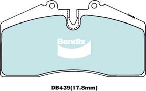 Bendix-AU DB439 ULT - Тормозные колодки, дисковые, комплект abcparts.ee