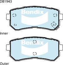 Bendix-AU DB1943 GCT - Тормозные колодки, дисковые, комплект abcparts.ee