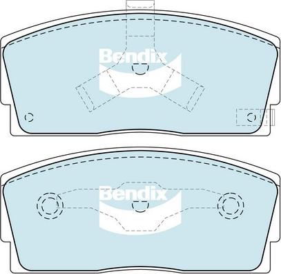 Bendix-AU DB1125 GCT - Тормозные колодки, дисковые, комплект abcparts.ee