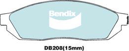 Bendix-AU DB208 GCT - Тормозные колодки, дисковые, комплект abcparts.ee