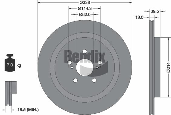 BENDIX Braking BDS2263HC - Тормозной диск abcparts.ee