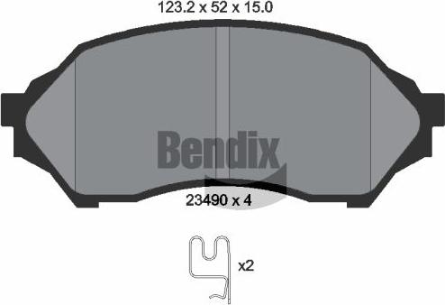 BENDIX Braking BPD1993 - Тормозные колодки, дисковые, комплект abcparts.ee