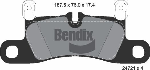 BENDIX Braking BPD1601 - Тормозные колодки, дисковые, комплект abcparts.ee