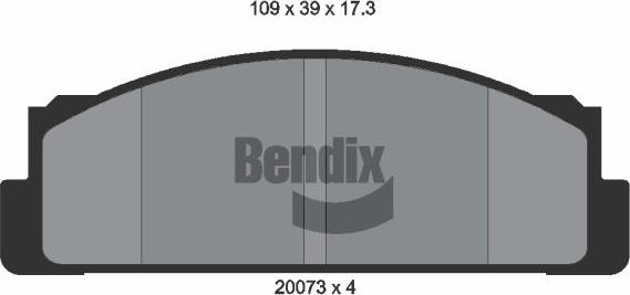 BENDIX Braking BPD1680 - Тормозные колодки, дисковые, комплект abcparts.ee