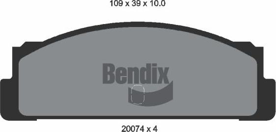 BENDIX Braking BPD1681 - Тормозные колодки, дисковые, комплект abcparts.ee