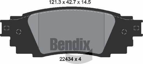 BENDIX Braking BPD1892 - Тормозные колодки, дисковые, комплект abcparts.ee