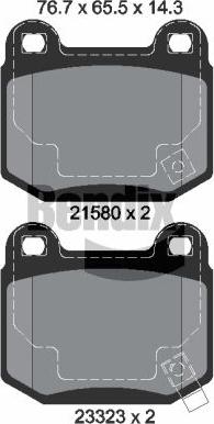 BENDIX Braking BPD1814 - Тормозные колодки, дисковые, комплект abcparts.ee