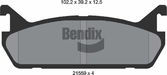 BENDIX Braking BPD1811 - Тормозные колодки, дисковые, комплект abcparts.ee