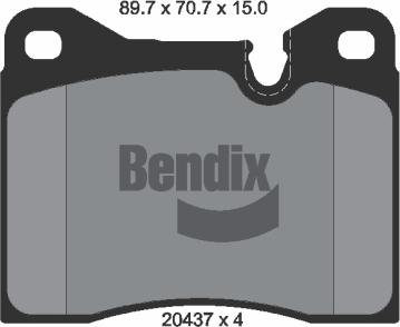 BENDIX Braking BPD1315 - Piduriklotsi komplekt,ketaspidur abcparts.ee