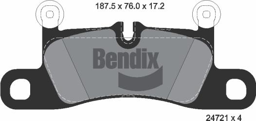 BENDIX Braking BPD1279 - Тормозные колодки, дисковые, комплект abcparts.ee