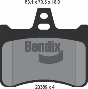 BENDIX Braking BPD1702 - Тормозные колодки, дисковые, комплект abcparts.ee