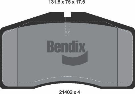BENDIX Braking BPD1789 - Тормозные колодки, дисковые, комплект abcparts.ee