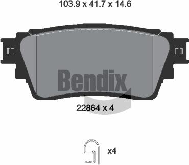 BENDIX Braking BPD2467 - Тормозные колодки, дисковые, комплект abcparts.ee
