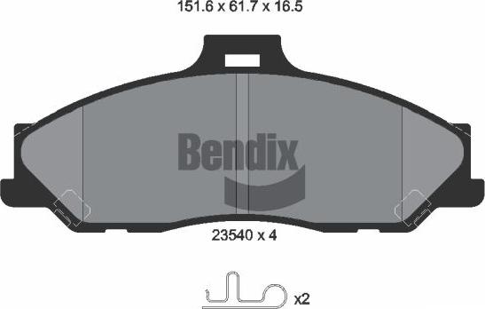 BENDIX Braking BPD2007 - Тормозные колодки, дисковые, комплект abcparts.ee