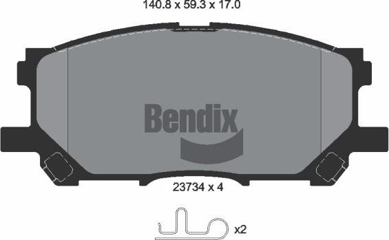 BENDIX Braking BPD2031 - Тормозные колодки, дисковые, комплект abcparts.ee