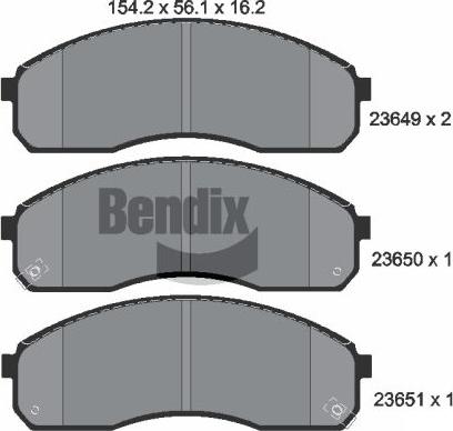 BENDIX Braking BPD2023 - Тормозные колодки, дисковые, комплект abcparts.ee