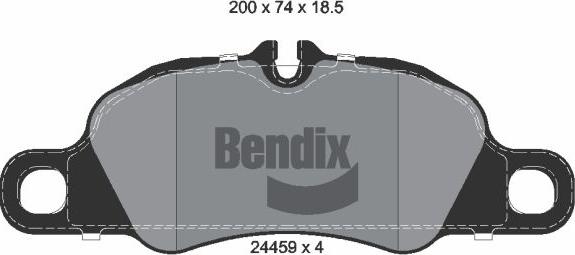 BENDIX Braking BPD2155 - Тормозные колодки, дисковые, комплект abcparts.ee