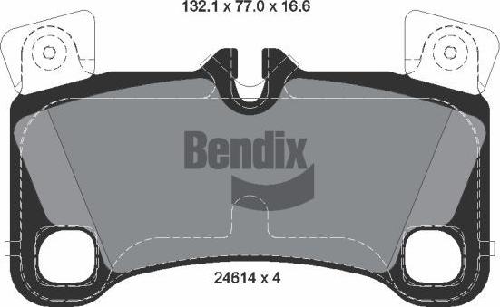 BENDIX Braking BPD2180 - Тормозные колодки, дисковые, комплект abcparts.ee