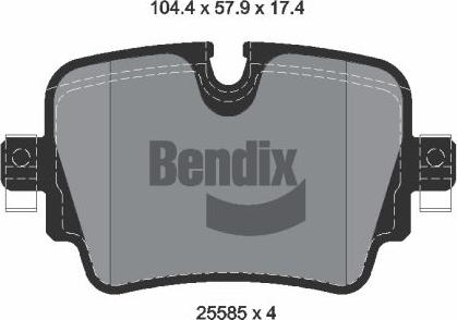 BENDIX Braking BPD2253 - Тормозные колодки, дисковые, комплект abcparts.ee