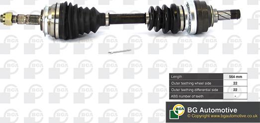 BGA DS9503L - Приводной вал abcparts.ee