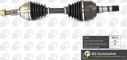 BGA DS9532 - Приводной вал abcparts.ee