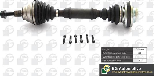 BGA DS9631L - Приводной вал abcparts.ee