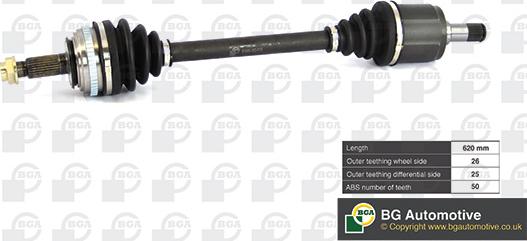 BGA DS2502RA - Приводной вал abcparts.ee