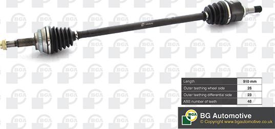 BGA DS7610R - Приводной вал abcparts.ee