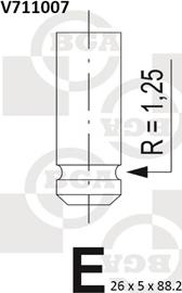 BGA V711007 - Впускной клапан abcparts.ee