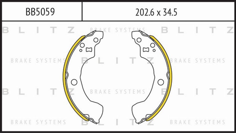 Blitz BB5059 - Комплект тормозных колодок, барабанные abcparts.ee