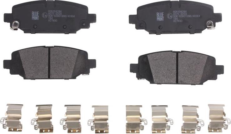 Blue Print ADA104284 - Тормозные колодки, дисковые, комплект abcparts.ee