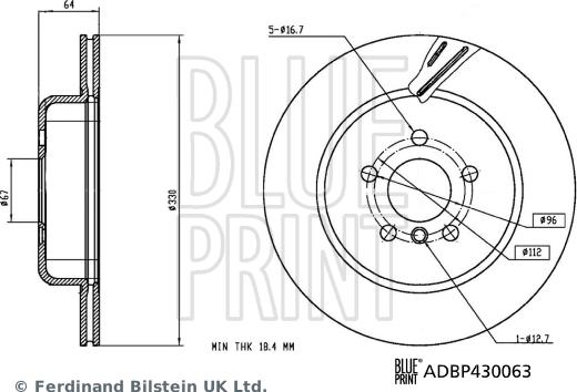 Blue Print ADBP430063 - Тормозной диск abcparts.ee