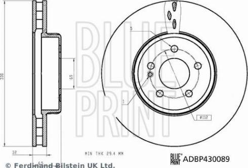 Blue Print ADBP430089 - Тормозной диск abcparts.ee