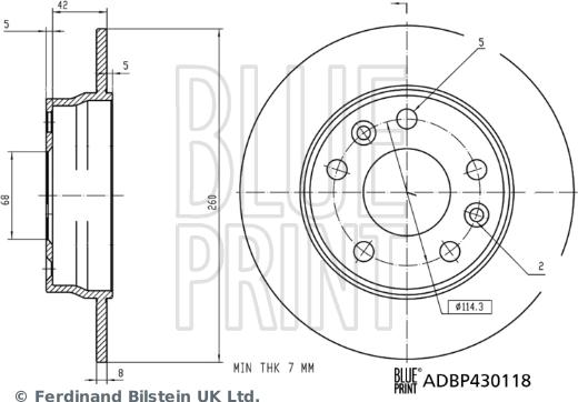 Blue Print ADBP430118 - Тормозной диск abcparts.ee