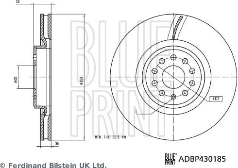 Blue Print ADBP430185 - Тормозной диск abcparts.ee
