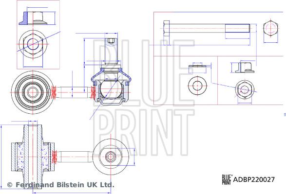 Blue Print ADBP850025 - Тяга / стойка, стабилизатор abcparts.ee