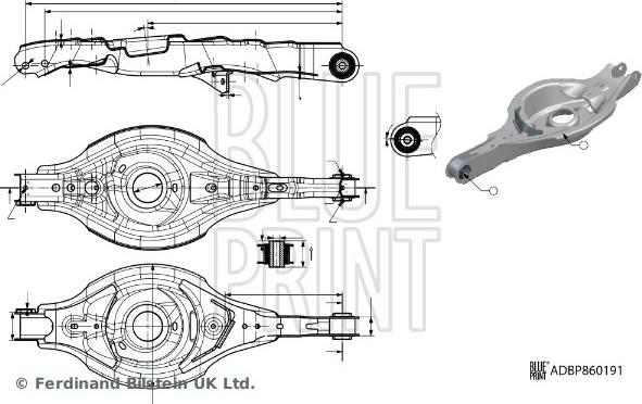 Blue Print ADBP860191 - Рычаг подвески колеса abcparts.ee