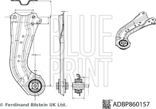 Blue Print ADBP860157 - Рычаг подвески колеса abcparts.ee