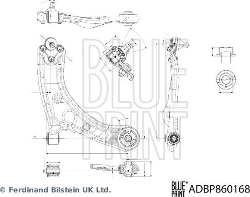 Blue Print ADBP860168 - Рычаг подвески колеса abcparts.ee