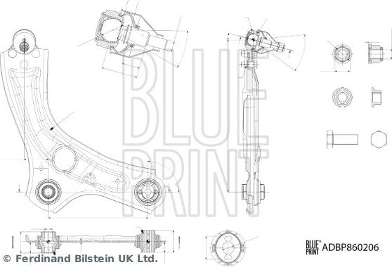 Blue Print ADBP860206 - Рычаг подвески колеса abcparts.ee