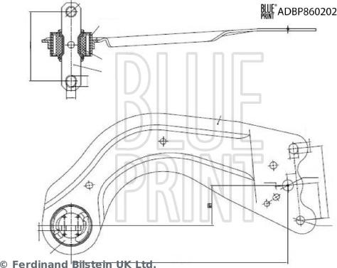 Blue Print ADBP860202 - Рычаг подвески колеса abcparts.ee