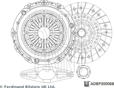 Blue Print ADBP300068 - Комплект сцепления abcparts.ee