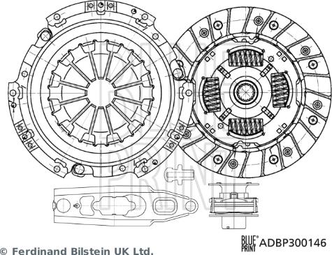 Blue Print ADBP300146 - Комплект сцепления abcparts.ee