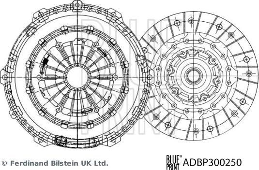 Blue Print ADBP300250 - Комплект сцепления abcparts.ee