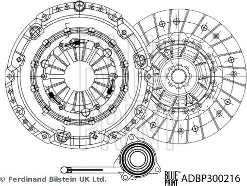 Blue Print ADBP300216 - Комплект сцепления abcparts.ee