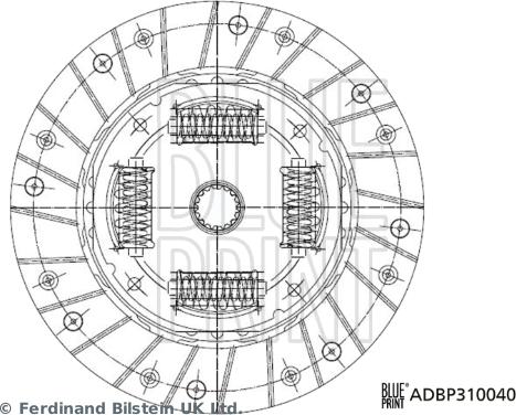 Blue Print ADBP310040 - Диск сцепления, фрикцион abcparts.ee